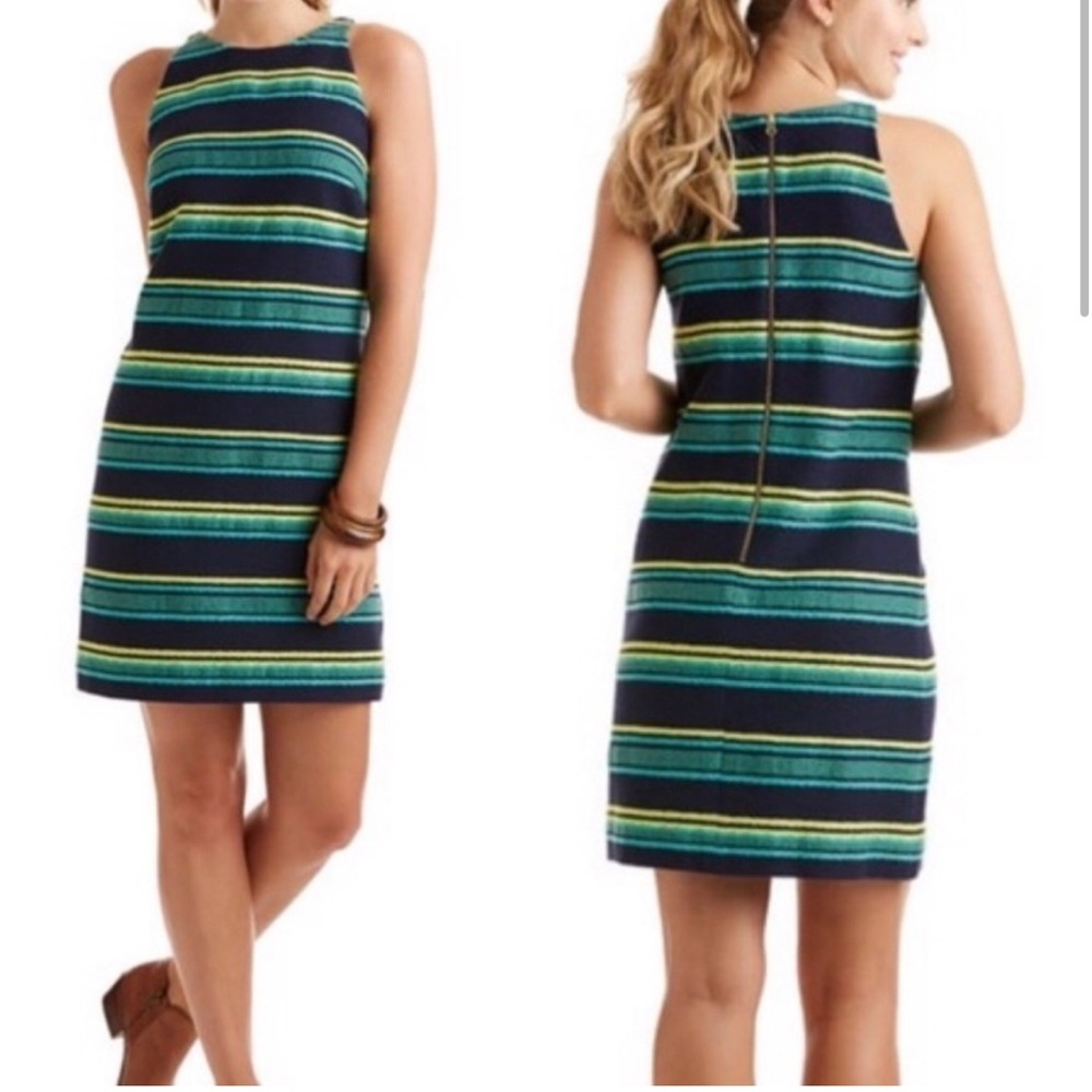 Vineyard Vines striped Jacquard sleeveless shift dress NWT
